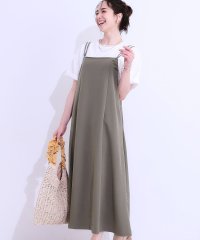 SHOO・LA・RUE/肩ひも調節ができるフレアキャミドレス/508215284