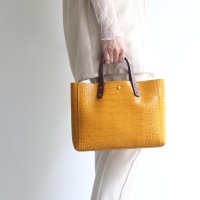 HALEINE/アレンヌ HALEINE [HALEINE]イタリアンクロコ型押しハンドバッグ日本製/508216782