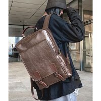 florge/フロージュ florge 【A4収納可・撥水PU】ヴィンテージレザーライク縦型フラップリュックサック/508216864