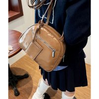 florge/フロージュ florge 【外ポケット付◎】カードケース付属 レザータッチオーバルフォルムショルダーバッグ/508216865