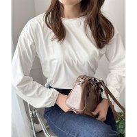 Dewlily/デューリリー Dewlily ボリューム袖カットソー レディース 韓国 カジュアル 長袖 ゆったり 無地 シンプル トップス 大人 リラックス 春 夏 秋 冬 /508216875