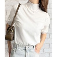 Amulet/アミュレット Amulet ハイネック半袖ニットトップス レディース 韓国 サマーニット 無地 シンプル カジュアル 上品 涼しい 着回し 春夏 大人 人気 ト/508216879