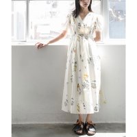 mili an deni/ミリアンデニ mili an deni 花柄カシュクールワンピース/508216886
