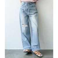 mili an deni/ミリアンデニ mili an deni ダメージセミワイドデニムパンツ/508216890