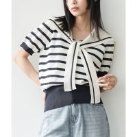 mili an deni/ミリアンデニ mili an deni セーラー半袖ニット/508216894