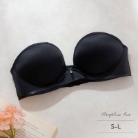 palissee/パリーゼ Palissee モノトーンサテンリボン ストラップレスブラ ノンワイヤー/508216946