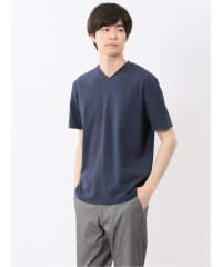 m.f.editorial/エムエフエディトリアル m.f.editorial バイヤスジャガード Vネック半袖Tシャツ/508216971