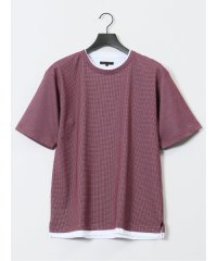 m.f.editorial/格子柄ジャガード クルーネック半袖Tシャツ/508216972