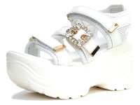 antelope/アンテロープ antelope スポサン バックベルトサンダル プラットフォーム バックル ビジュー ベルクロ 3e 軽量/508217053