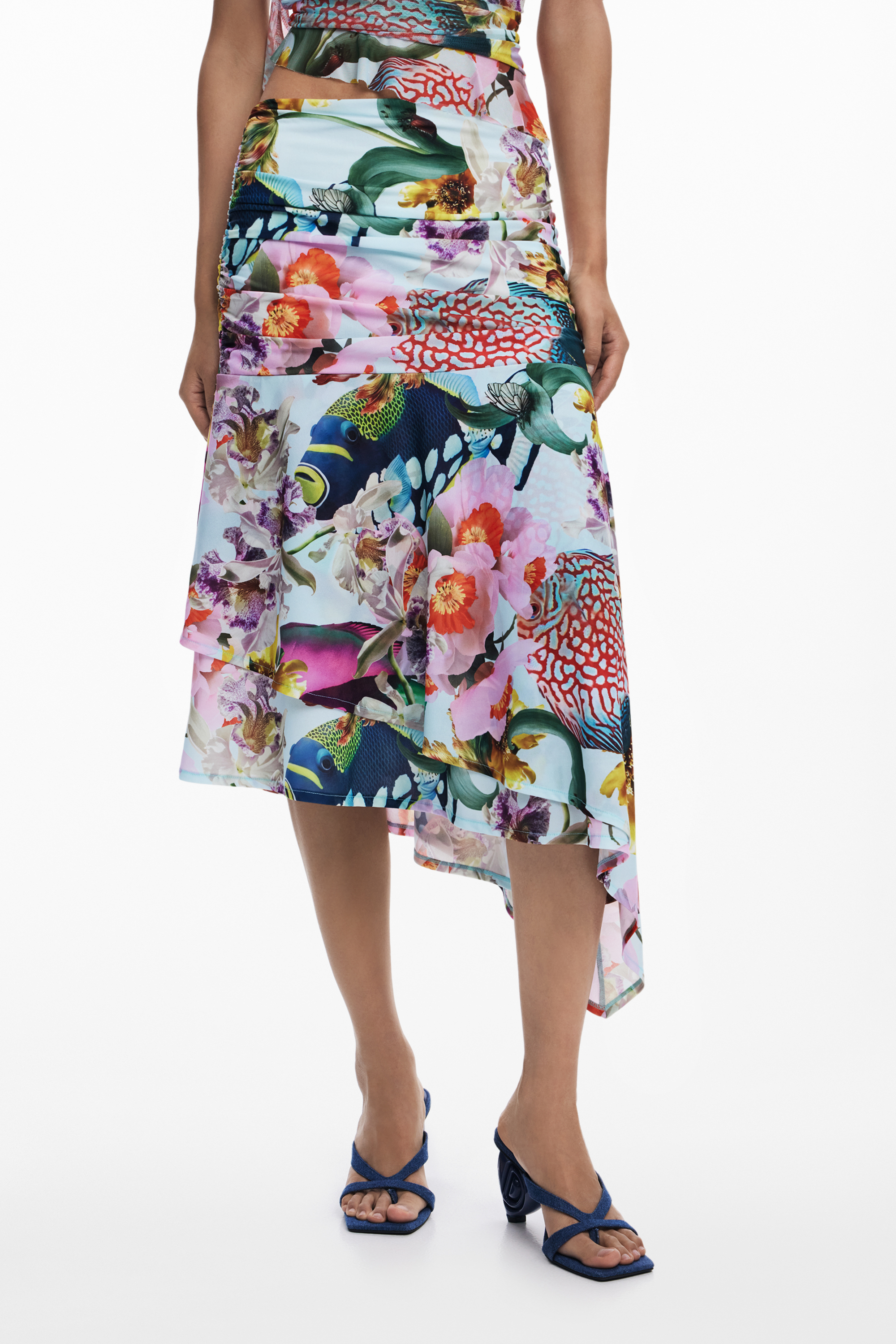 セール】デシグアル Desigual FALFISHYLACROIX スカートひざ丈