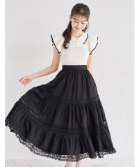 tocco closet/トッコクローゼット tocco closet ポケット付きレース切り替えコットンティアードスカート/508217185
