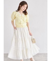 tocco closet/トッコクローゼット tocco closet ポケット付きレース切り替えコットンティアードスカート/508217185