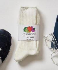 FRUIT OF THE LOOM/フルーツオブザルーム FRUIT OF THE LOOM 3Pローゲージ3×1RIBソックス 81009200/508217199