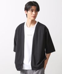 THE SHOP TK/梨地アンサンブルカーディガン　五分袖カーディガン＋半袖Tシャツセット/マシンウォッシャブル/508217305