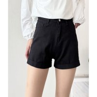 Dewlily/デューリリー Dewlily デニム風ショートパンツ レディース 韓国 カジュアル シンプル おしゃれ 春 夏 秋 着回し お出かけ ショート丈 定番 ボトムス/508217467