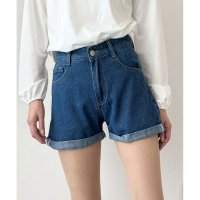 Dewlily/デューリリー Dewlily デニム風ショートパンツ レディース 韓国 カジュアル シンプル おしゃれ 春 夏 秋 着回し お出かけ ショート丈 定番 ボトムス/508217467