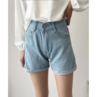 Dewlily/デューリリー Dewlily デニム風ショートパンツ レディース 韓国 カジュアル シンプル おしゃれ 春 夏 秋 着回し お出かけ ショート丈 定番 ボトムス/508217467
