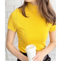 Amulet/アミュレット Amulet 半袖ハイネックニットソー レディース 韓国 ニットソー 無地 シンプル トレンド オフィス 上品 カジュアル おしゃれ 春夏 大人 /508217471