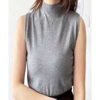Amulet/アミュレット Amulet ノースリーブハイネックニット レディース 韓国 サマーニット 無地 シンプル トレンド 上品 涼しい カジュアル 着回し 春夏 人気/508217472