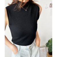 Amulet/アミュレット Amulet ノースリーブハイネックニット レディース 韓国 サマーニット 無地 シンプル トレンド 上品 涼しい カジュアル 着回し 春夏 人気/508217472