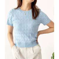 Amulet/アミュレット Amulet 半袖ケーブルニット レディース 韓国 編み シンプル 上品 トレンド カジュアル 春夏 ナチュラル トップス おしゃれ 10代 20/508217473