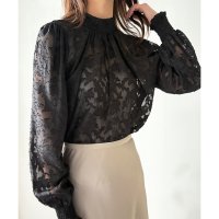 Amulet/アミュレット Amulet フラワーシャギーブラウス レディース 韓国 花柄 春夏 上品 カジュアル トレンド 大人 着映え 華やか 長袖 かわいい デート ト/508217475