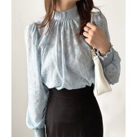 Amulet/アミュレット Amulet フラワーシャギーブラウス レディース 韓国 花柄 春夏 上品 カジュアル トレンド 大人 着映え 華やか 長袖 かわいい デート ト/508217475