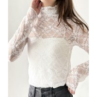 Amulet/アミュレット Amulet 花柄シアートップス レディース 韓国 春夏 トレンド 上品 シアー 涼しげ フラワー柄 大人 華やか 着映え 軽やか インナー かわ/508217477