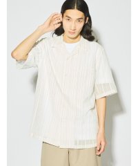 MIDIUMISOLID/MIDIUMISOLID Men’s シアーストライプシャツ/508217798