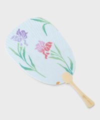  LAURA ASHLEY/ホーリングアイリス柄 手ぬぐいうちわ/508218103