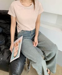 LOWO/ロワ LOWO 綿混無地シンプルTシャツ カットソー/508218156
