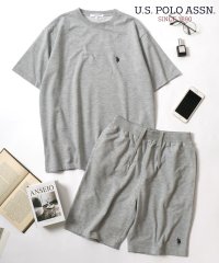LAZAR/ラザル Lazar U.S.POLO ASSN/ユーエスポロアッスン セットアップ ミニ裏毛 半袖スウェットTシャツ＆ショートパンツ 2点セット/508218175