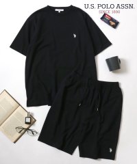 LAZAR/ラザル Lazar U.S.POLO ASSN/ユーエスポロアッスン セットアップ ミニ裏毛 半袖スウェットTシャツ＆ショートパンツ 2点セット/508218175