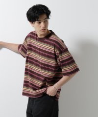 NANO universe/マルチボーダーリラックスＴシャツ 半袖/508009416