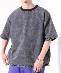 GLOSTER/【GLOSTER/グロスター】デニムライクカットソー クルーネックTシャツ ドローコード付き/508187257