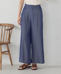COMME CA ISM /【セットアップ対応】デニムライクシャンブレー サイドパネル ワイドパンツ/508194576