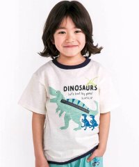【接触冷感】もぐもぐ恐竜モチーフTシャツ(80~130cm)