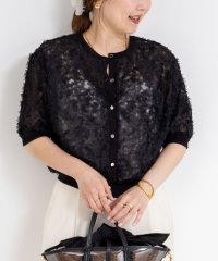 NOLLEY’S/《手洗い可能》シフォン刺繍生地クルーネックカーディガン/508213782