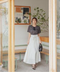 PROPORTION BODY DRESSING/リボン付きロングフレアスカート/508216048