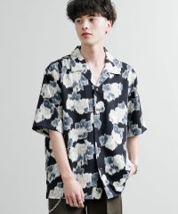 Rocky Monroe/ロッキーモンロー Rocky Monroe 総柄シャツ オープンカラー 半袖 メンズ レディース 花柄 梨地 ウォッシャブル 日本製 Upscape Audie/508218322