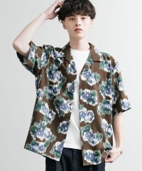 Rocky Monroe/ロッキーモンロー Rocky Monroe 総柄シャツ オープンカラー 半袖 メンズ レディース 花柄 梨地 ウォッシャブル 日本製 Upscape Audie/508218322
