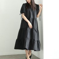 Sawa a la mode/サワアラモード Sawa a la mode ふんわり甘めな大人のティアードワンピース/508218386