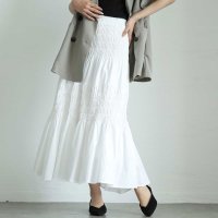 Sawa a la mode/サワアラモード Sawa a la mode ふわりと弾む2段シャーリングフレアスカート/508218391