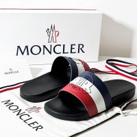 MONCLER/モンクレール MONCLER MONCLER BASILE トリコロール サンダル 4C0002001A49 ブラック メンズ/508219099