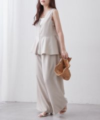 NICE CLAUP/OLIVE des OLIVE OUTLET/【RMAF】【セットアップ】前ZIPペプラムベスト＆ワイドパンツ/508219121