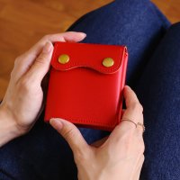Jamale/ジャマレ Jamale [Jamale]ヌメ革レザーコンパクト財布 ギャルソン/508219208