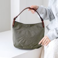HALEINE/アレンヌ HALEINE [HALEINE] ナイロンザック ヌメ革 ハンドバッグ 日本製/508219212