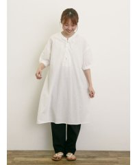 Samansa Mos2/【クールコットン】編み上げ前後2WAYチュニック/508219587