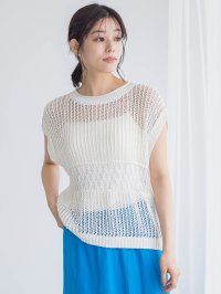 Droite Lautreamont/ドロワット ロートレアモン Droite lautreamont メッシュニットベスト≪手洗い可能≫/508219872