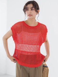 Droite Lautreamont/ドロワット ロートレアモン Droite lautreamont メッシュニットベスト≪手洗い可能≫/508219872